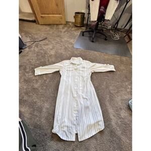 Columbia PFG Striped Button Front Shirt Dress Women’s Large Fishing Outdoor